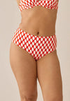 Naturana Polka Dot High Waist Bikini Bottom, Orange