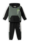 Hashtag Mini Boy Racing Hoodie and Tracksuit Set, Green