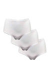 My Basic 3 Pack Cotton Midi Brief, White