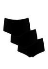 My Basic 3 Pack Cotton Midi Brief, Black