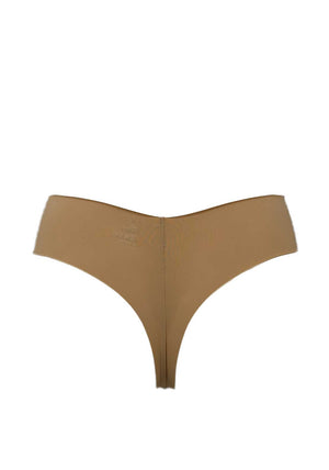 My Basic 3 Pack Lace Detail String, Beige