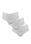 My Basic 3 Pack Seamless Cotton Hipster, White