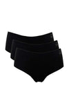 My Basic 3 Pack Seamless Cotton Hipster, Black