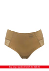 My Basic 3 Pack Lace Detail Hipster, Beige