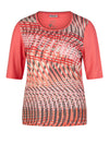 Barbara Lebek Abstract Print T Shirt, Coral