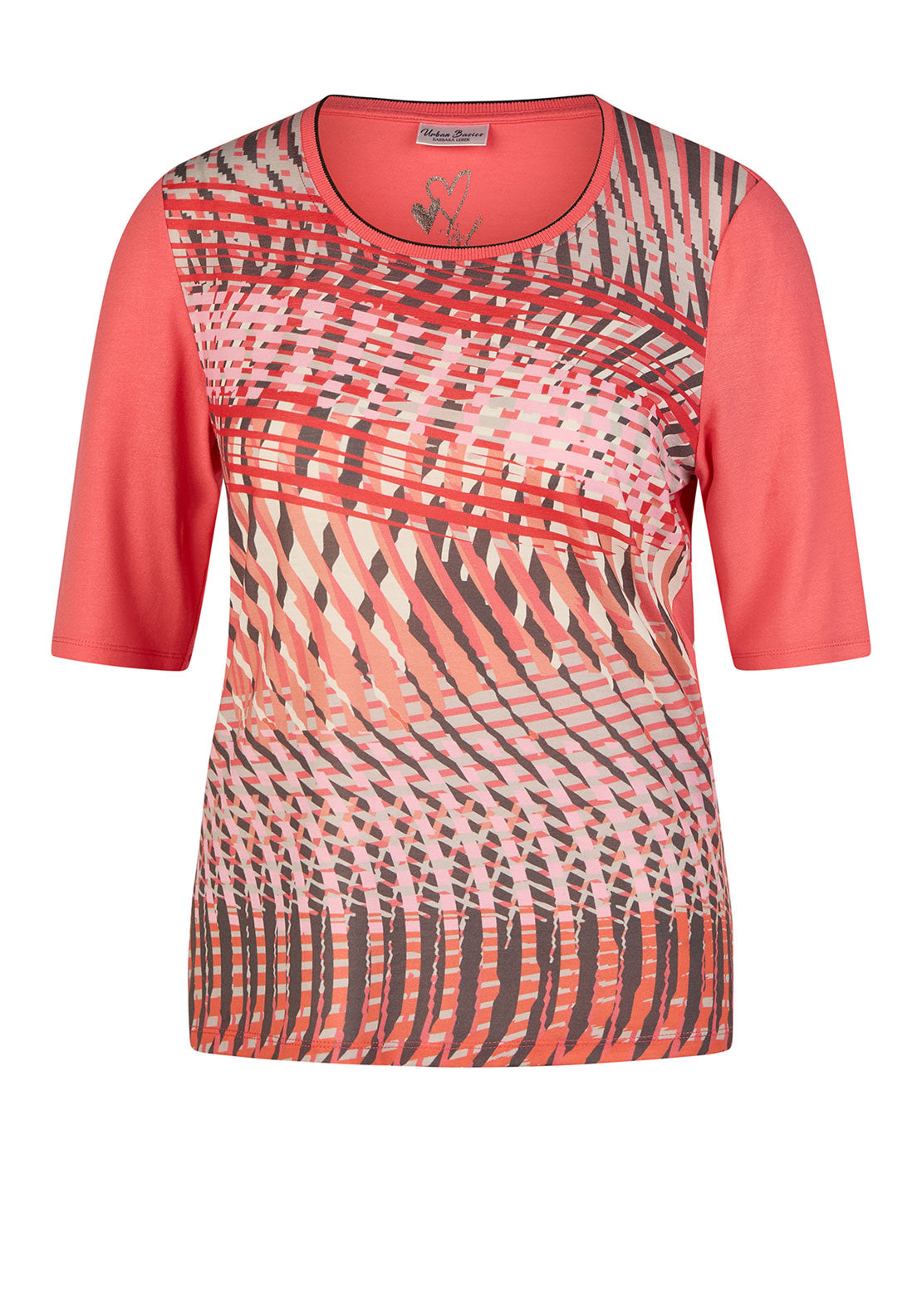 Barbara Lebek Abstract Print T Shirt, Coral