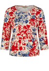 Barbara Lebek Floral Print Top, Red