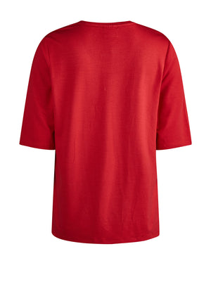 Barbara Lebek Abstract Print Top, Red