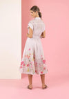 Fee G Amber Floral Print Midi Shirt Dress, Pale Pink