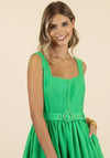 Fee G Amore Textured A-Line Midi Dress, Green