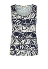 Barbara Lebek Abstract Floral Print Cami, Navy and White