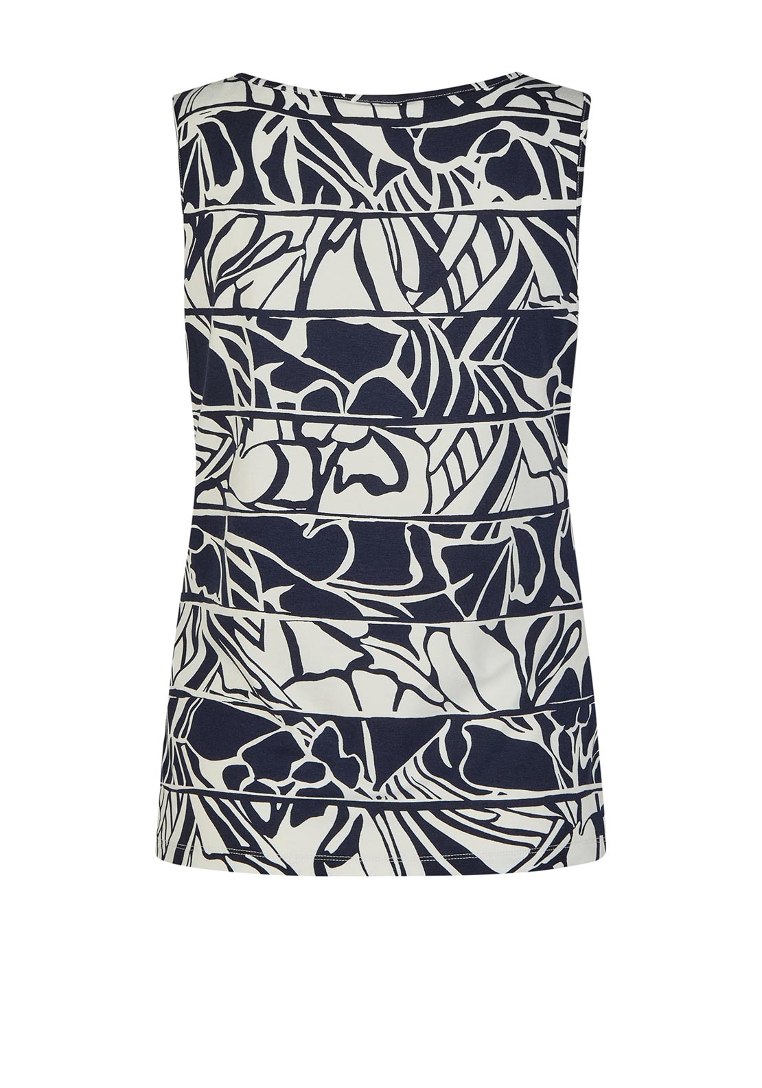 Barbara Lebek Abstract Floral Print Cami, Navy and White