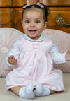 Emile Et Rose Girl Mitzi Long Sleeve Pinafore Dress, Pink