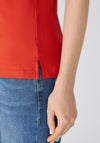 Oui V-Neck Cotton Blend T-Shirt, Aura Orange