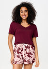 Lingadore Floral Short Pyjama Set, Wine