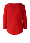 Oui Seam Detail Cotton Knit Sweater, Aura Orange