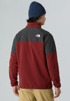 The North Face Men’s Glacier Heavyweight Half Zip Fleece, Red & Grey