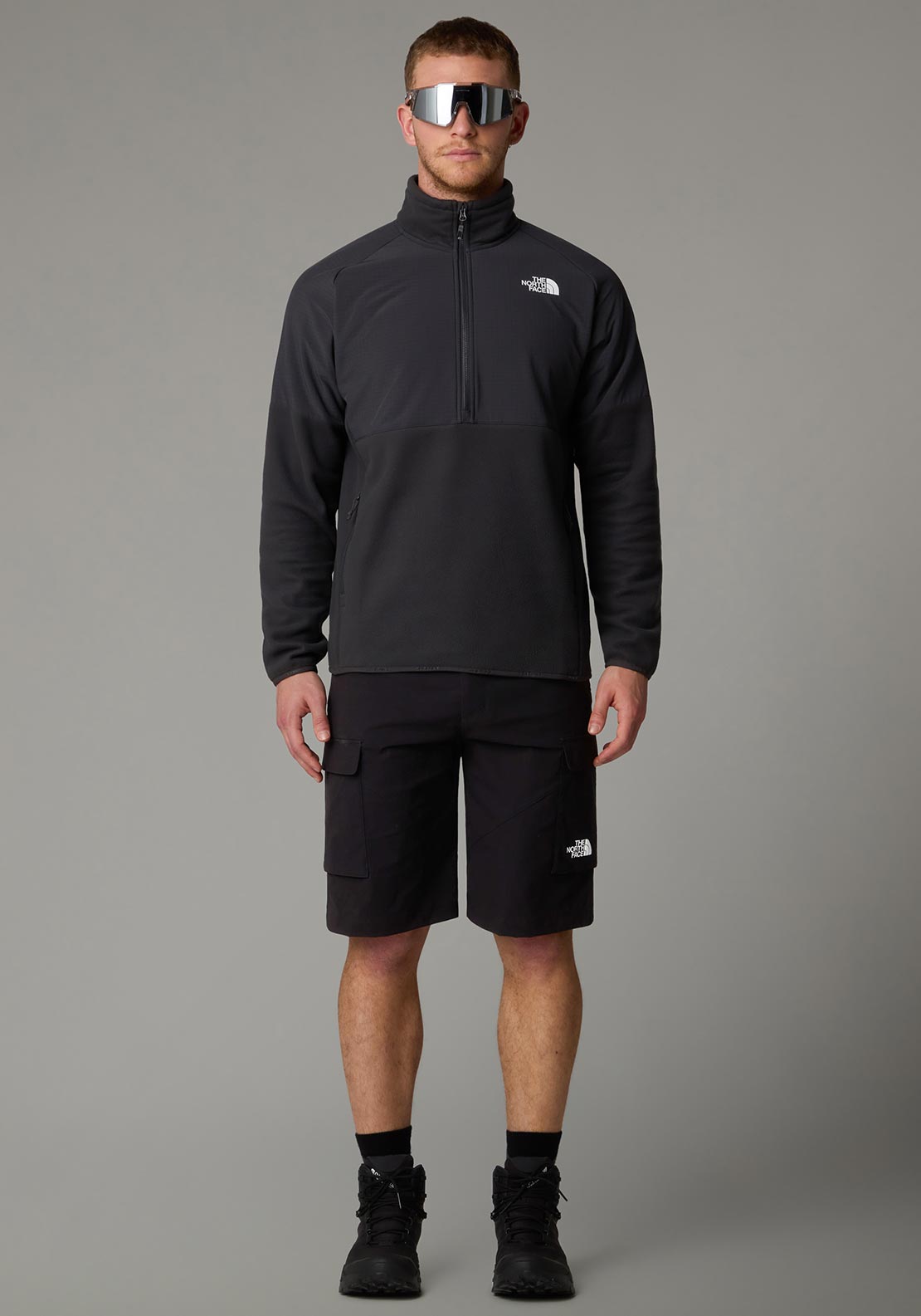 The North Face Men’s Glacier Heavyweight Half Zip Fleece, Grey