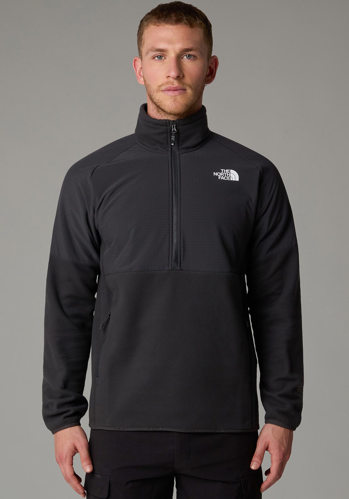 The North Face Men’s Glacier Heavyweight Half Zip Fleece, Grey