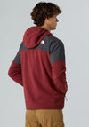 The North Face Men’s Glacier Heavyweight Full Zip Hooded Fleece, Red & Grey
