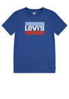Levi’s Boys Sportswear Short Sleeve Logo Tee, Blue