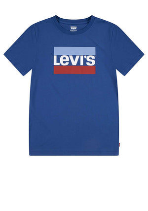 Levi’s Boys Sportswear Short Sleeve Logo Tee, Blue