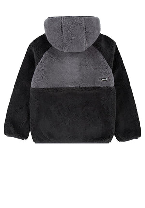 Levi’s Boys Sherpa Hooded Jacket, Pirate Black