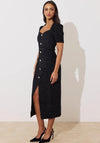 The 8th Sign Harriet Boucle Belted Midi Dress, Black