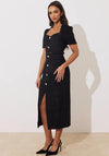 The 8th Sign Harriet Boucle Belted Midi Dress, Black