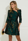 The 8th Sign Veronica Jacquard Detail Mini Dress, Green Multi