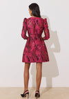 The 8th Sign Veronica Jacquard Detail Mini Dress, Pink Multi
