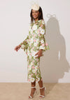The 8th Sign Rosaline Crochet Pencil Dress, Green Multi