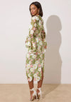 The 8th Sign Rosaline Crochet Pencil Dress, Green Multi