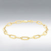 9 Carat Gold Bold Paper Chain Bracelet, Yellow Gold