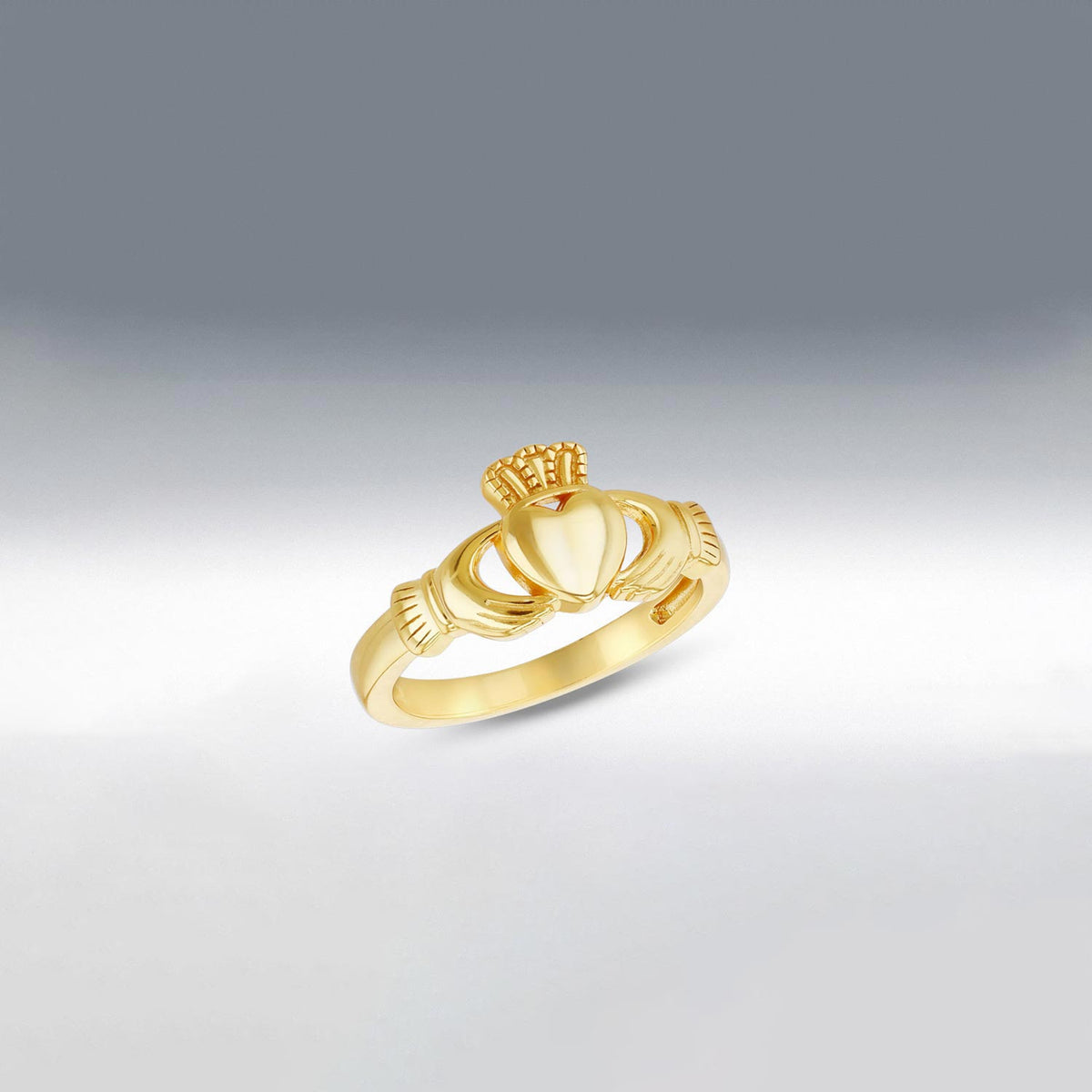 9 Carat Gold Collection Claddagh Ring, Gold