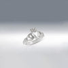 9 Carat Gold Collection Chunky Claddagh Ring, Silver