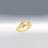 9 Carat Gold Collection CZ Claddagh Ring, Gold