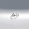 9 Carat Gold Collection CZ Claddagh Ring, Silver
