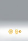 9 Carat Gold Half Ball Stud Earrings, Yellow Gold