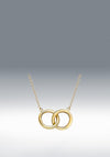 9 Carat Gold Linked Rings Necklace, Yellow Gold