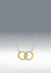 9 Carat Gold Linked Rings Necklace, Yellow Gold