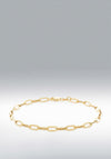 9 Carat Gold Paper Chain Bracelet, Yellow Gold