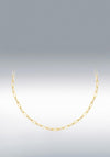 9 Carat Gold Paper Chain Necklace, Yellow Gold