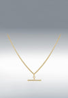 9 Carat Gold T-Bar Necklace, Yellow Gold
