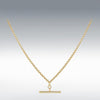 9 Carat Gold T-Bar Necklace, Yellow Gold