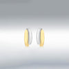 9 Carat Gold Two-Tone Tube Crossover Hoop Earrings, Gold & Silver