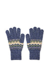 Peace Of Mind Sofia Chevron Gloves, Blue