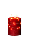 Newgrange Living Wax LED Candles with String Lights, Mulled Wine