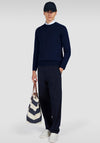 Paul & Shark Cool Touch Wool Half Zip Sweater, Navy