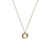 9 Carat Gold Collection Double Circle Pendant Necklace, Gold
